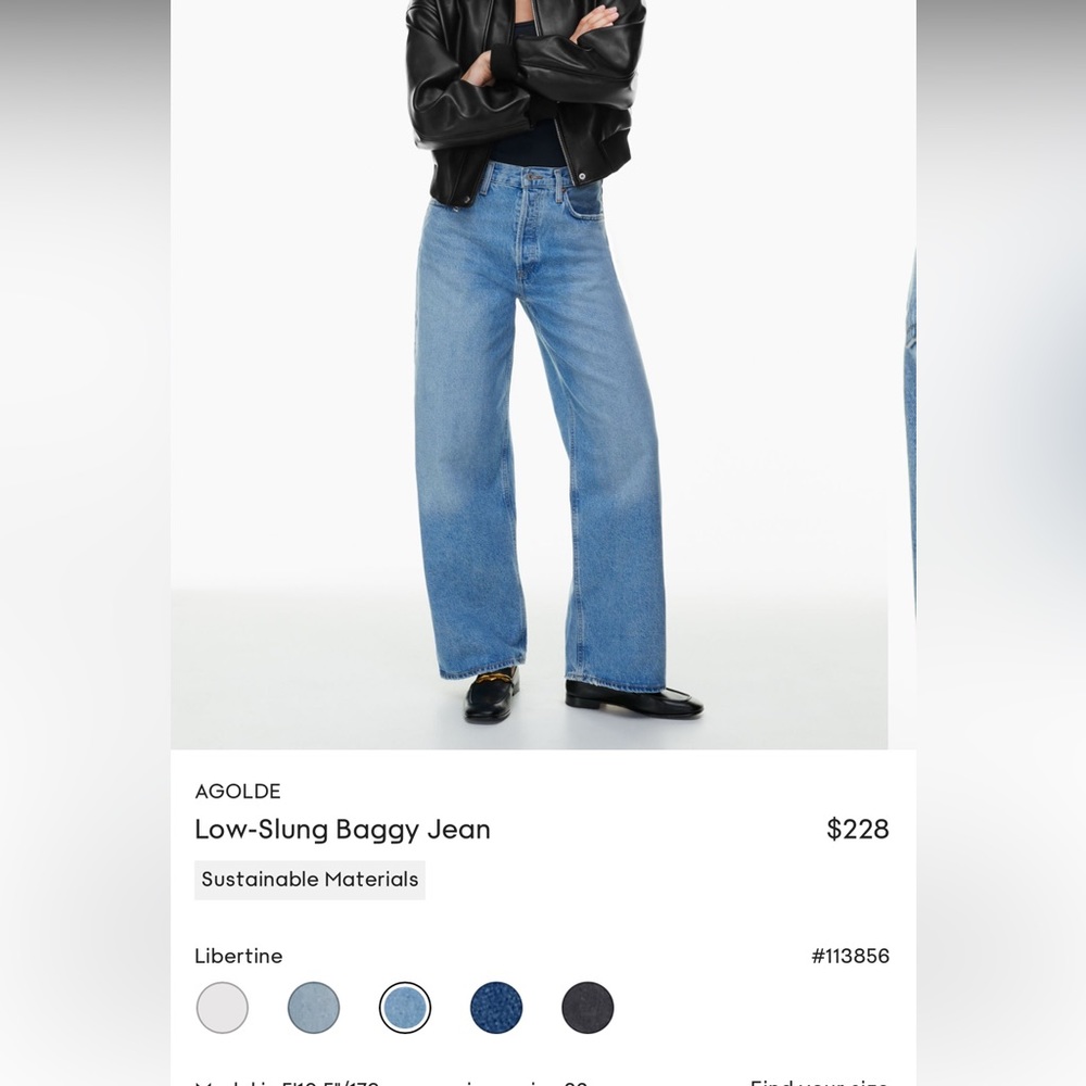 Agolde Low Slung Baggy